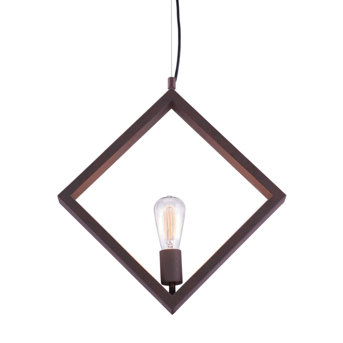 Zuo Rotorura Industrial Diamond Frame with Filament Bulb Ceiling Lamp