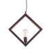 Zuo Rotorura Industrial Diamond Frame with Filament Bulb Ceiling Lamp