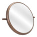 Zuo Peralta Modern Gold Painted Steel Round Wall Mirror