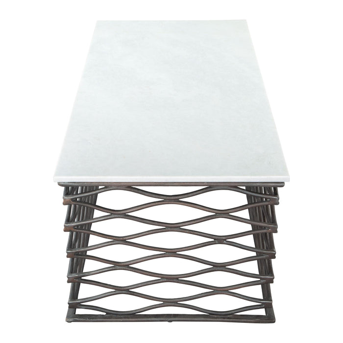 Zuo Duchess White Marble Coffee Table