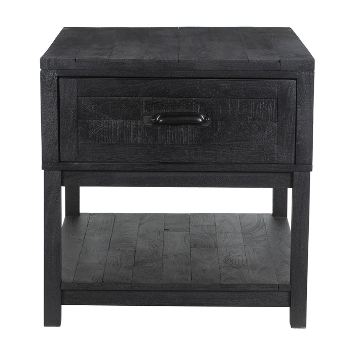 Zuo Surat Black Drawer Side Table
