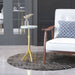 Zuo Maurice White Marble Side Table