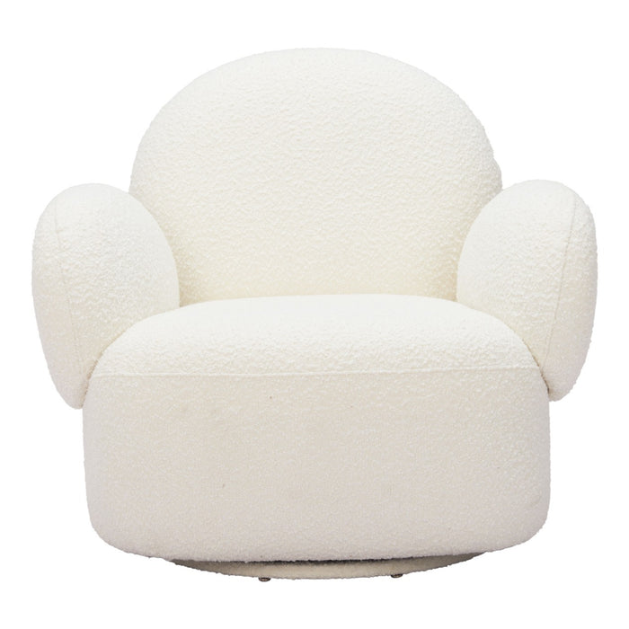 Zuo Modern Pilka White Swivel Chair