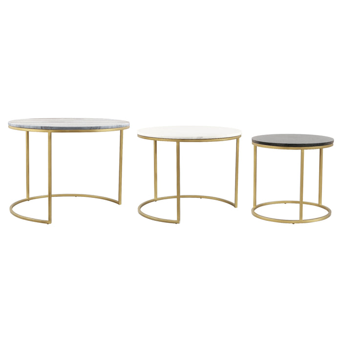 Zuo Franco Marble Nesting Tables Multicolor