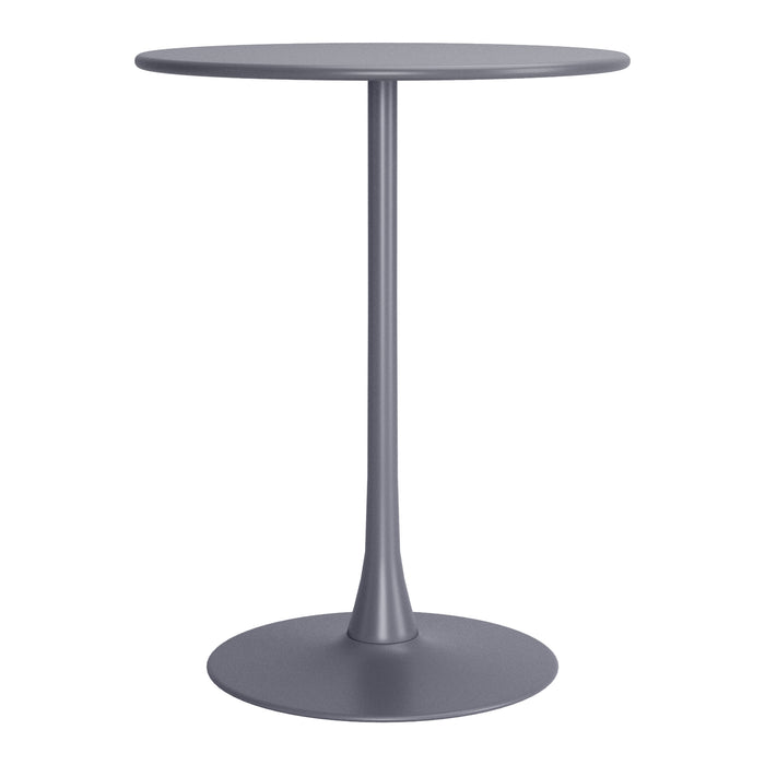 Zuo Modern Soleil Bar Table and Paradise Bar Stool Patio Set