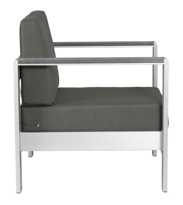 Outdoor Cosmopolitan Armchair by Zuo, Dark Gray