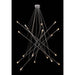 Anderson Teak Belief Modern Chrome Ceiling Lamp with Criss-Cross Design