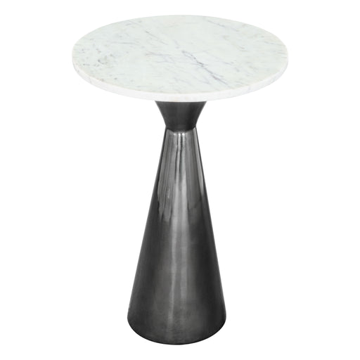 Zuo Tim White Round Side Table