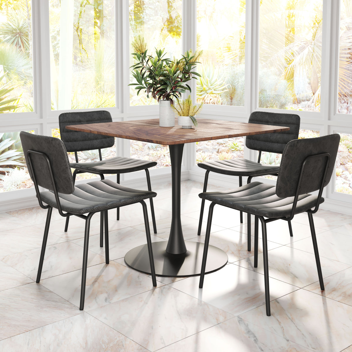 Zuo Modern Molly Square 4 Person Dining Set — TableUps