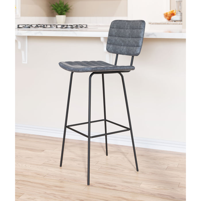 Zuo Boston Barstool Grey