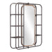 Zuo Alice Modern Industrial Steel Frame Mirror Shelf Antique Gray