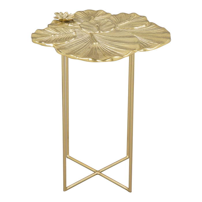 Zuo Lotus Gold Side Table