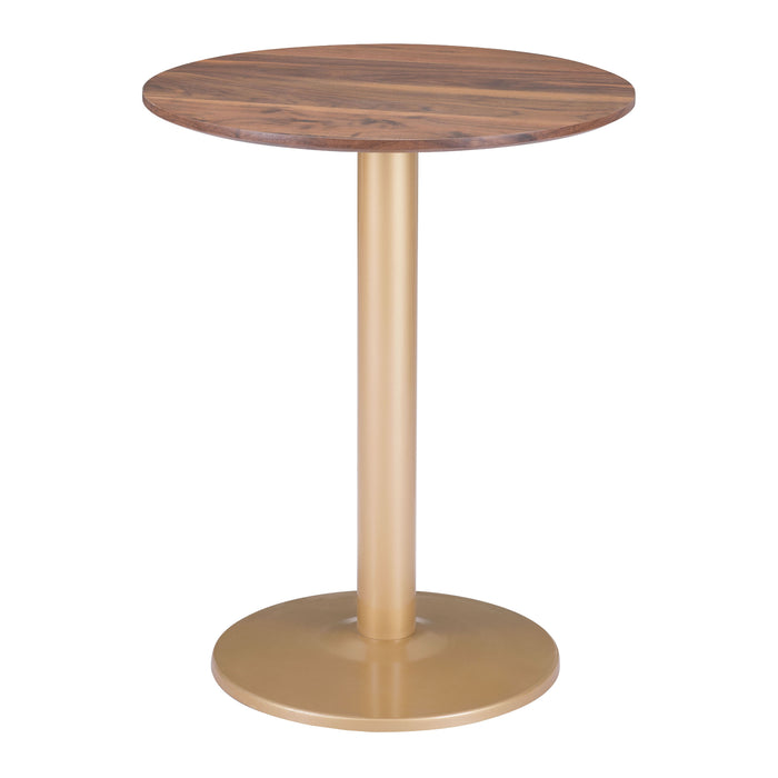 Zuo Alto Bistro Table Brown & Gold