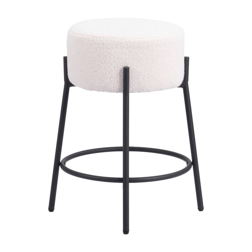 Zuo Blanche White Counter Stool