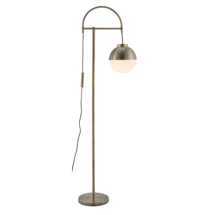 Zuo Waterloo Modern Arc Floor Lamp White & Bronze