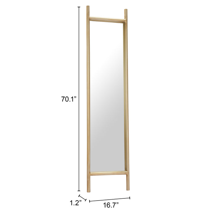 Zuo Redel Modern Standing Mirror in Gold