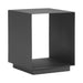 Zuo Kokos  Sleek Aluminum Charcoal Square Side Table