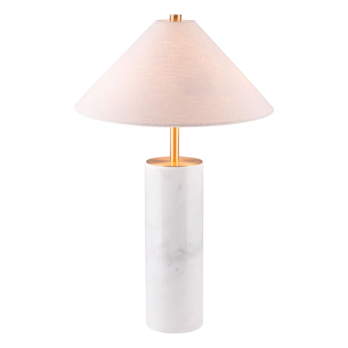 Zuo Ciara Modern White Marble Base Table Lamp