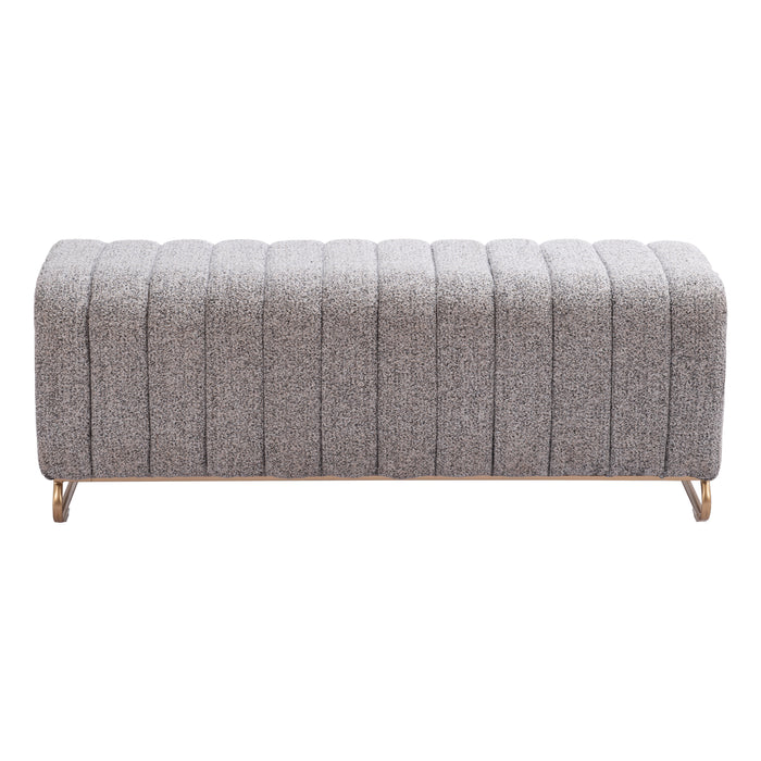 Zuo Pender Bench Stone Gray