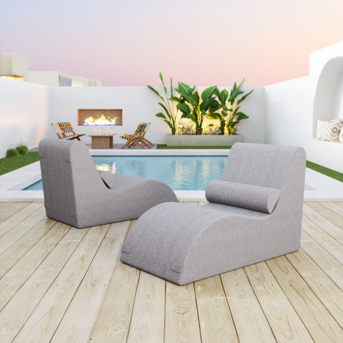 Zuo Luanda Modern and Durable Gray Outdoor Lounge Chair