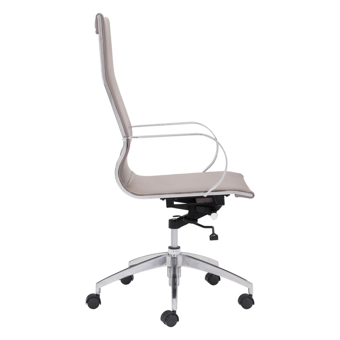 Zuo Glider High Back Office Chair Taupe