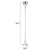 Zuo Neutrino Modern Sleek Elongated Design Floor Lamp Chrome