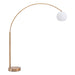 Zuo Griffith Modern Arc Elegant and Functional Floor Lamp Brass