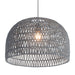 Zuo Paradise Gray Dome Powder Coated Steel Ceiling Lamp