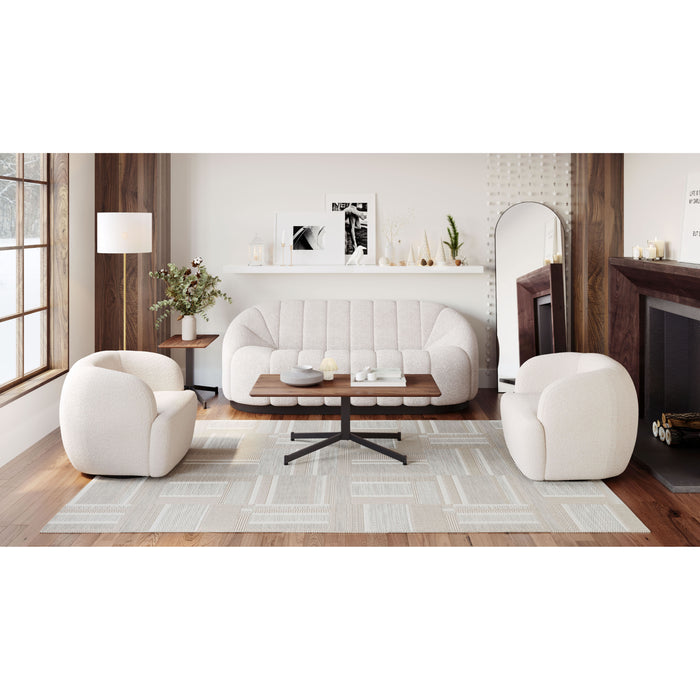 Zuo Mazzy Brown Rectangular Coffee Table