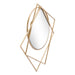 Zuo Vertex Gold Painted Steel Modern Wall Mirror