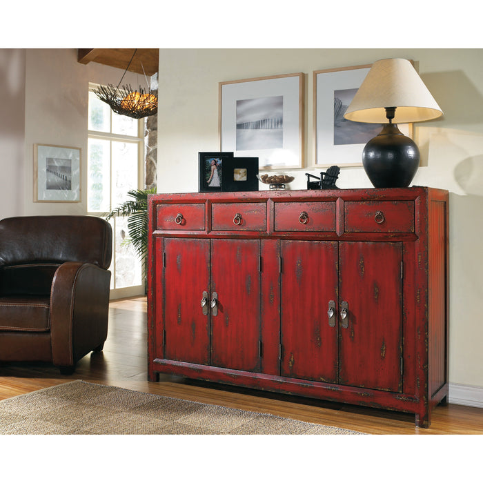 Hooker Furniture Red Asian Cabinet 