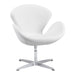 Zuo Modern Pori White Swivel Accent Chair