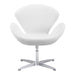 Zuo Modern Pori White Swivel Accent Chair