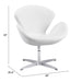 Zuo Modern Pori White Swivel Accent Chair