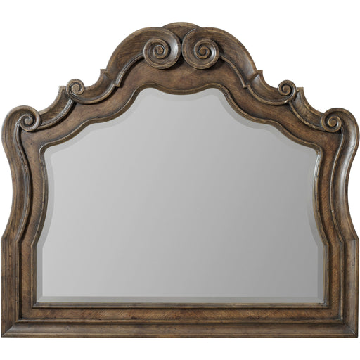 Hooker Furniture Rhapsody Dark Wood Unique Shaped Mirror 