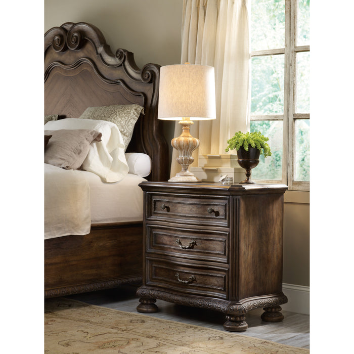 Hooker Furniture Traditional Rhapsody Three Drawer Nightstand 