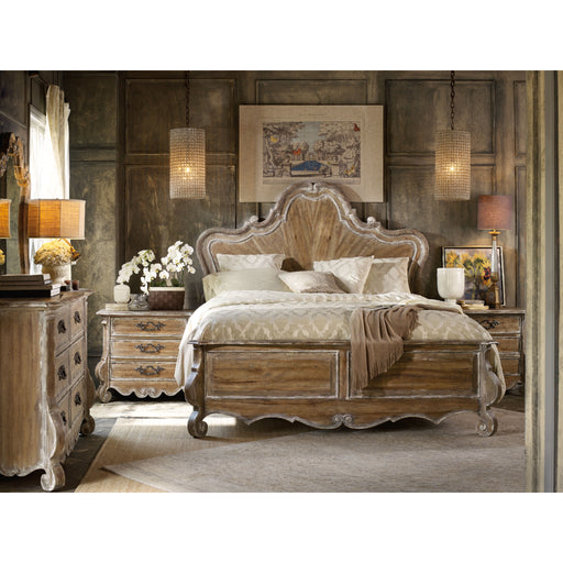 Hooker Furniture Rustic Wood Chatelet King Wood Panel Bed 