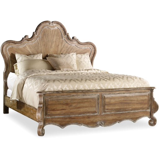 Hooker Furniture Rustic Wood Chatelet King Wood Panel Bed 