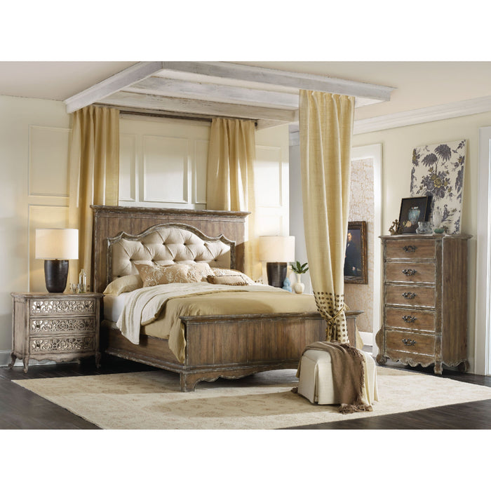 Hooker Furniture Chatelet King Upholstered Mantle Panel Bed 