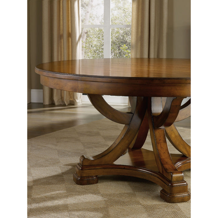 Hooker Furniture Tynecastle Round Wood Pedestal Dining Table Set
