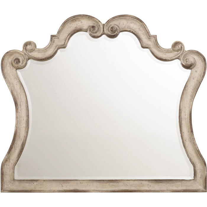 Hooker Furniture Chatelet Light Wood Unique Shaped Mirror 