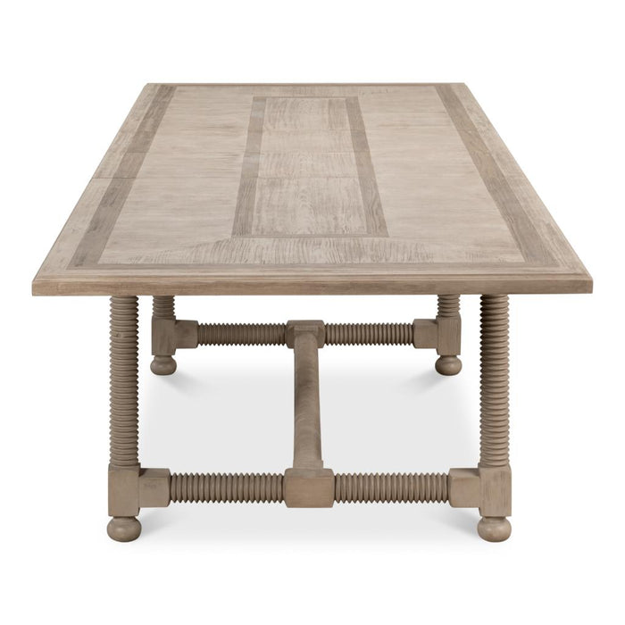 Jurow Equestrian Extendable Dining Table, Barn Grey by Sarreid LTD.