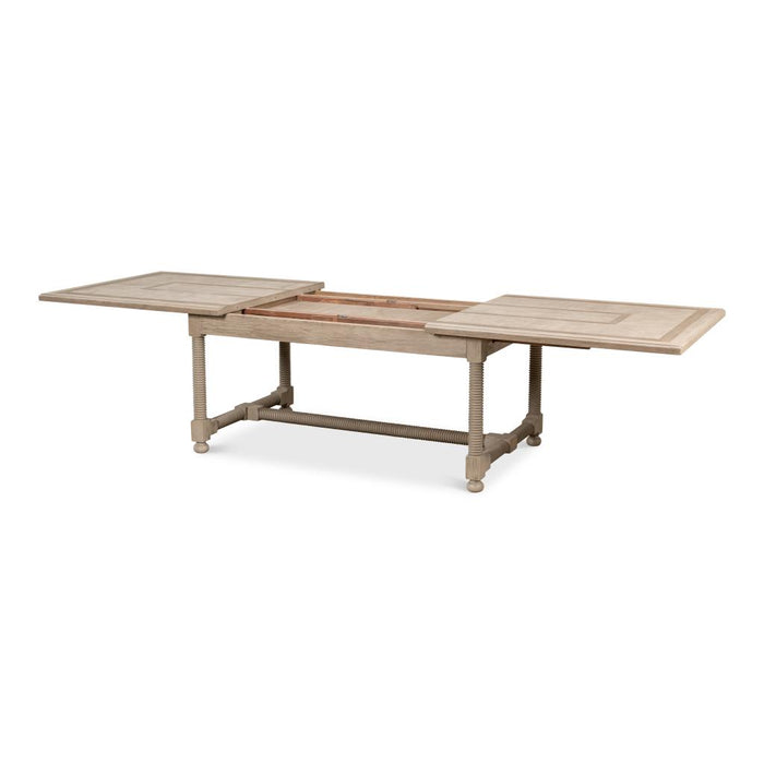 Jurow Equestrian Extendable Dining Table, Barn Grey by Sarreid LTD.