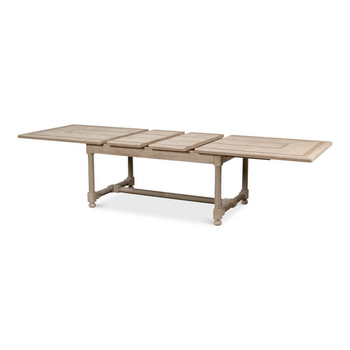 Jurow Equestrian Extendable Dining Table, Barn Grey by Sarreid LTD.