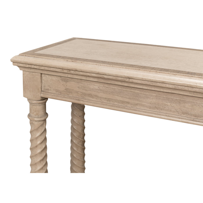 Sarreid LTD. Sierra Equestrian Console Table, Barn Grey