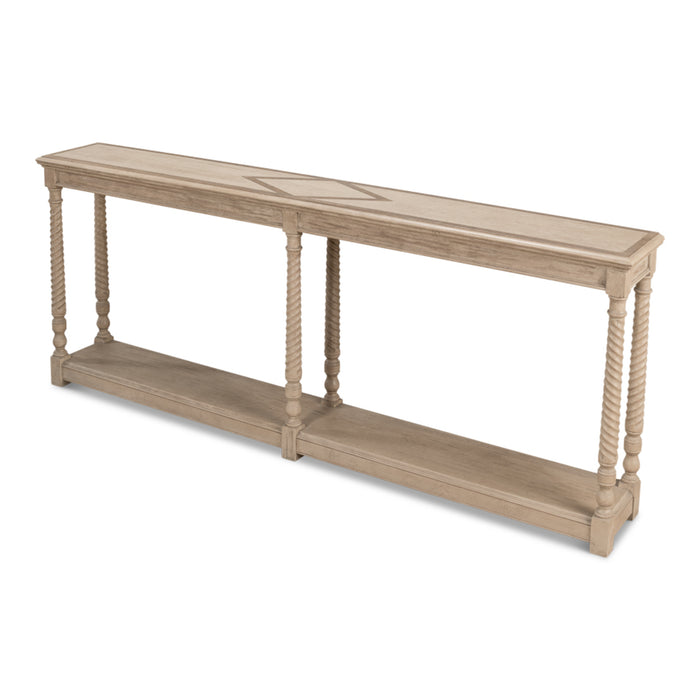 Sarreid LTD. Sierra Equestrian Console Table, Barn Grey