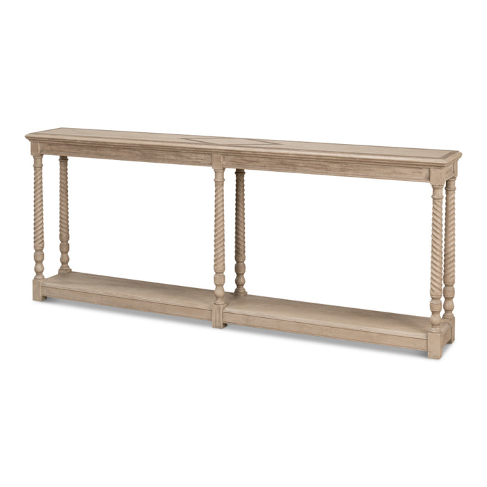 Sarreid LTD. Sierra Equestrian Console Table, Barn Grey