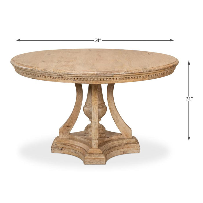 Chantal Pedestal Dining Table by Sarreid LTD.