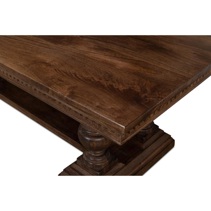 Joshua Wood Pedestal Dining Table by Sarreid LTD.