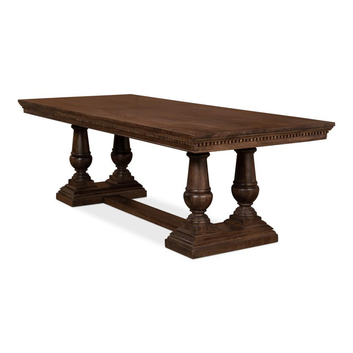 Joshua Wood Pedestal Dining Table by Sarreid LTD.